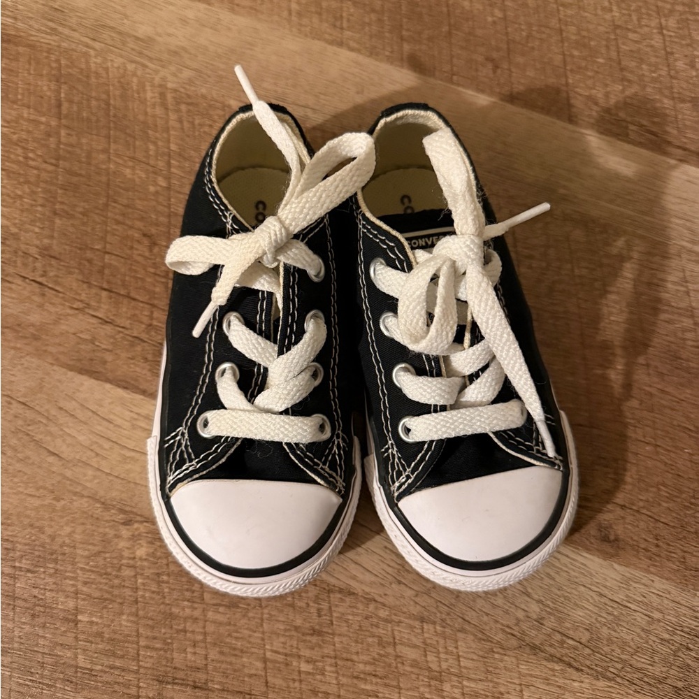 Infant Size 6 Converse Black and White